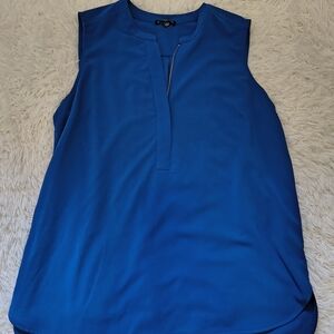 Hilary Radley Vibrant Blue Sleeveless Blouse